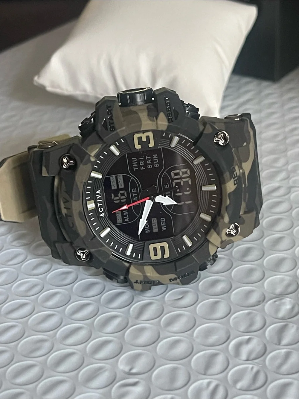 Activa X Invicta Analog Digital Men's Watch - 53mm, Camouflage, Tan (ACW8049MC